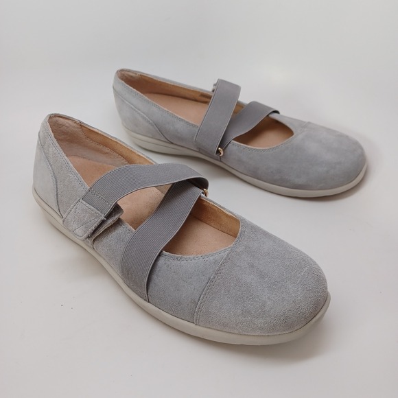 Vionic Shoes Shelby Womens US 9.5 or 41.5 Gray Suede Mary Jane Comfort Flats - Picture 9 of 13
